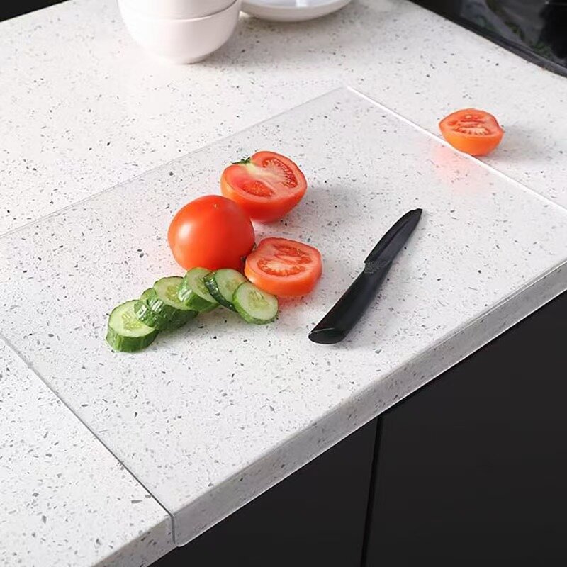 Amazon explotó acrílico negro transparente tablero de corte de cocina antideslizante para cortar frutas y verduras tablero de corte de pan