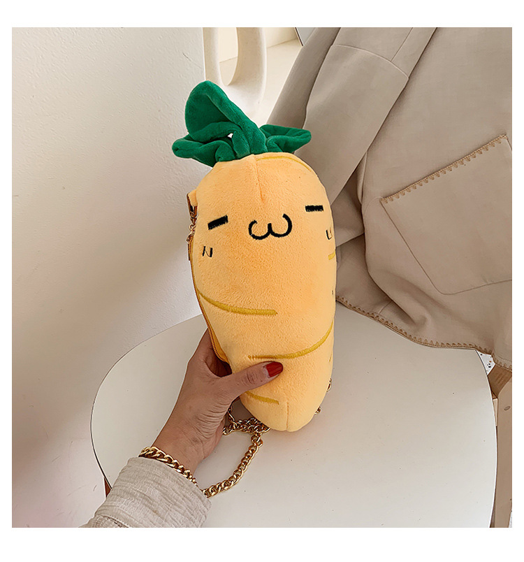 Cute Carrot Shoulder Messenger Plush Bag Wholesale Nihaojewelry display picture 27