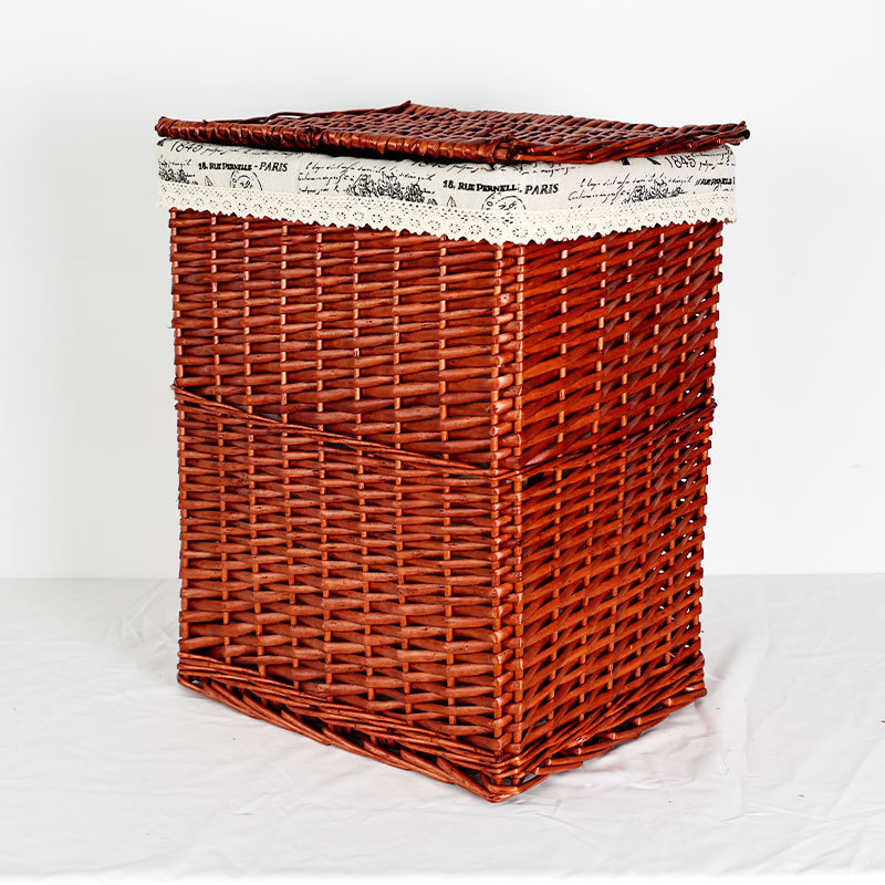 Directo de fábrica del Norte cesta de almacenamiento de Mimbre con forro de tela Hotel Casa sundries organización grande cesta de lavandería