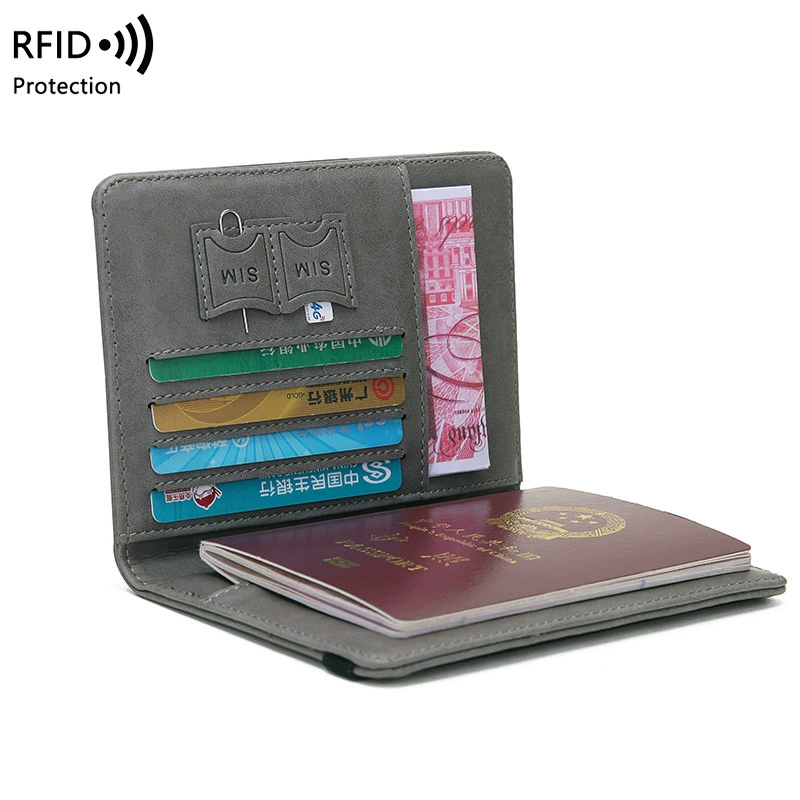 Паспортный держатель RFID, дорожная папка, антиукрасть multifunctional паспортный кошелёк