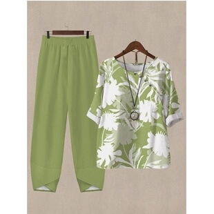 2023 women's new printed large casual suitӡ����a���e���b