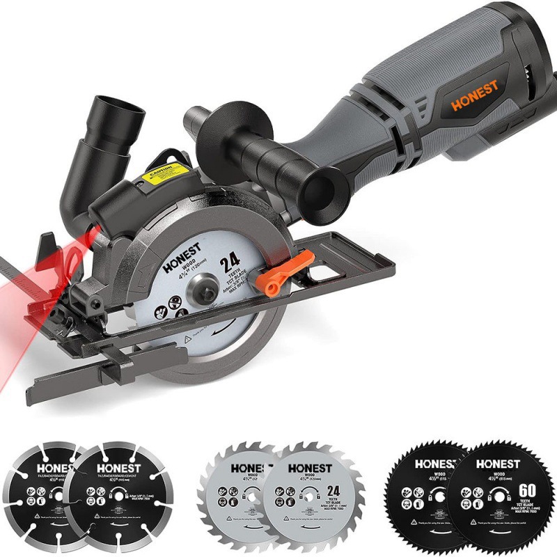 220V手持电圆锯木工电锯单手小型多用切割机木工小锯手提锯手电锯