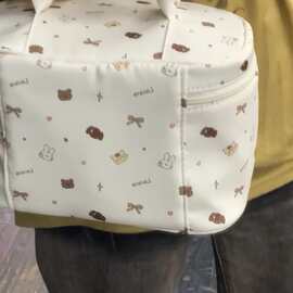 少女心小熊手提化妆包大容量可爱少女心旅行便携洗漱包收纳包A23