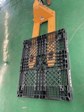 四面进叉黑色平板钢筋田字型二手地堆叉车地台田字托盘