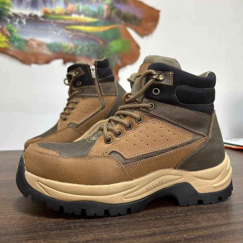 ShoeGlobe ShoeGlobe 23 Thick-Soled Ski High-Top Mountaineering New Waterproof Non-Slip Thickened Wool Warm Snow Boots Men's Ultra-Light_voghion.com