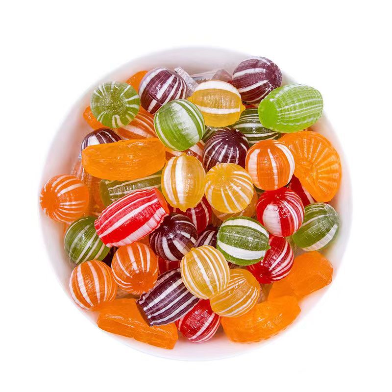 东北老式传统光糖花糖球水果糖桔子瓣怀旧圆球丝光硬蚕蛹糖果年货