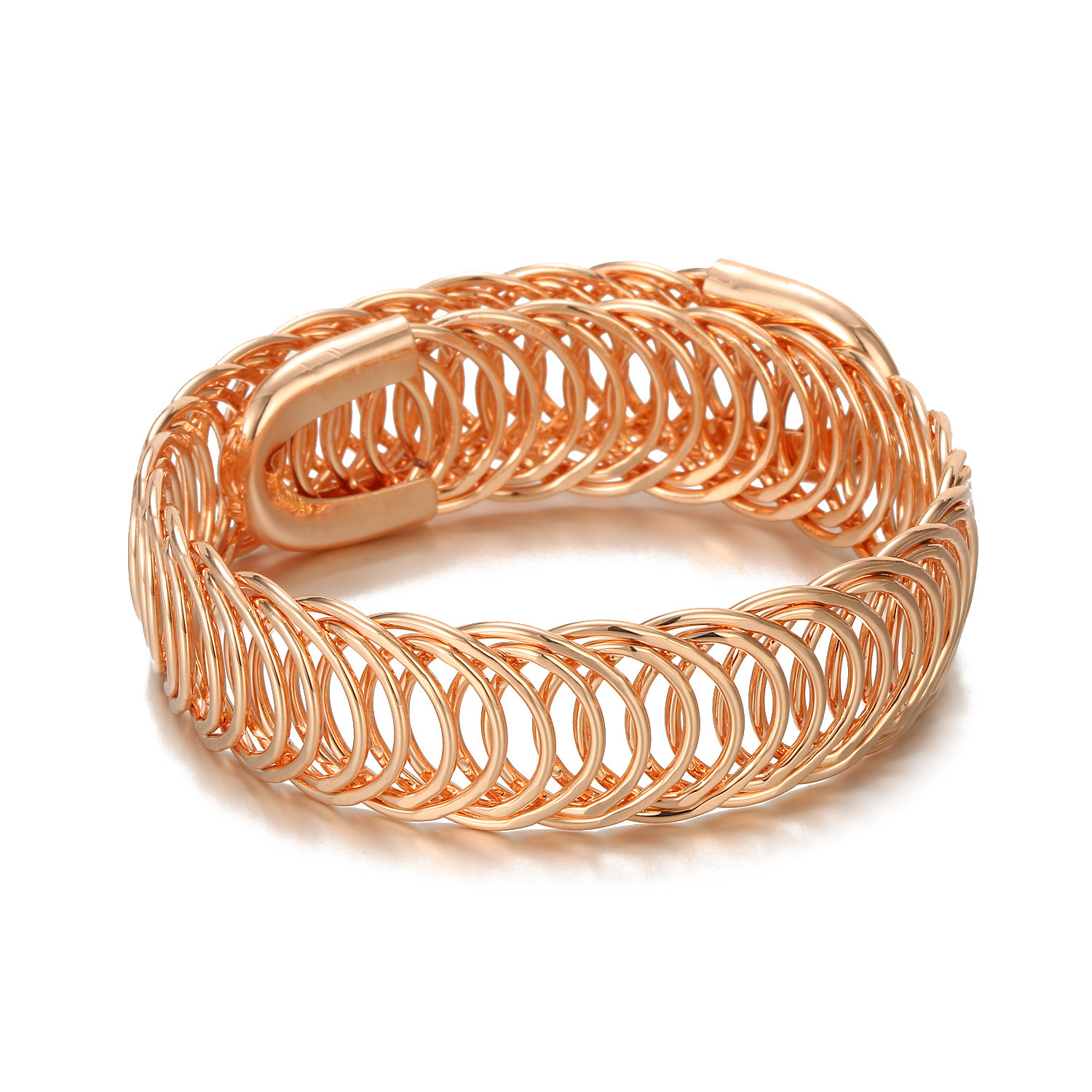 30g Weight Bangle Classification Simple Style Geometric Iron Hollow Out Unisex Bangle