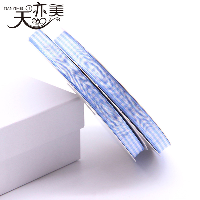 Tianyi Mei 1cm cinta a cuadros al por mayor cinta escocesa 50 yardas/rollo embalaje de regalo cinta de color completo