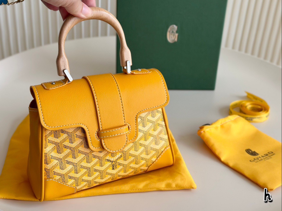 Dientes de perro Sai Kung Bolso 24 Goya GOYARD Bolso de cuero portátil de gran capacidad Trend Classic Fashion Messenger