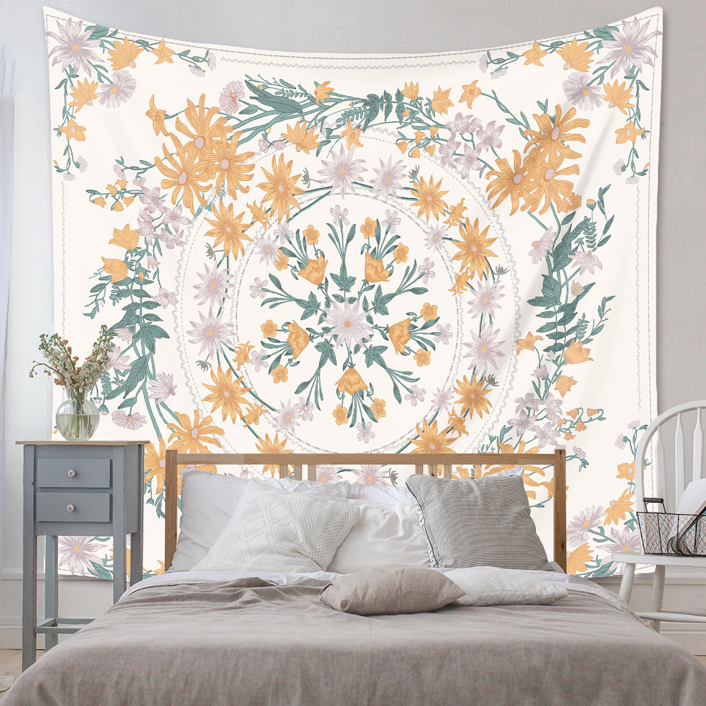 Bohemian Floral Tapestry Room Decorative Background Cloth Wholesale Nihaojewelry display picture 40