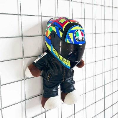 trunk decoration rally bear – Motosiklet dəbilqələri - height-28cm-dark-purple-black-bear-agv-lola-upgraded-tail-wing