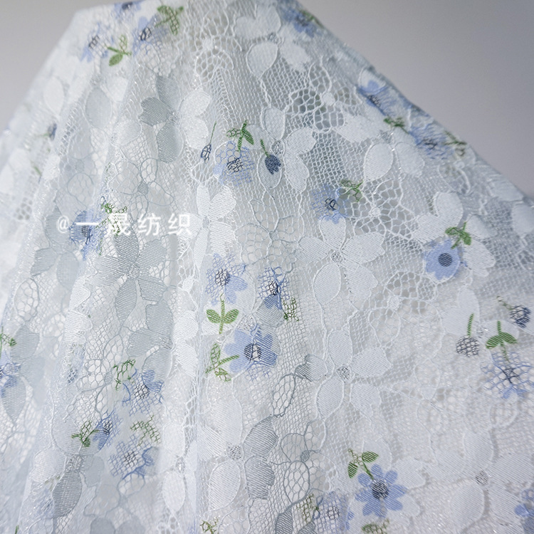 小清新花朵印花碎花蕾丝童装旗袍面料坎肩披肩高端公主裙服装布料