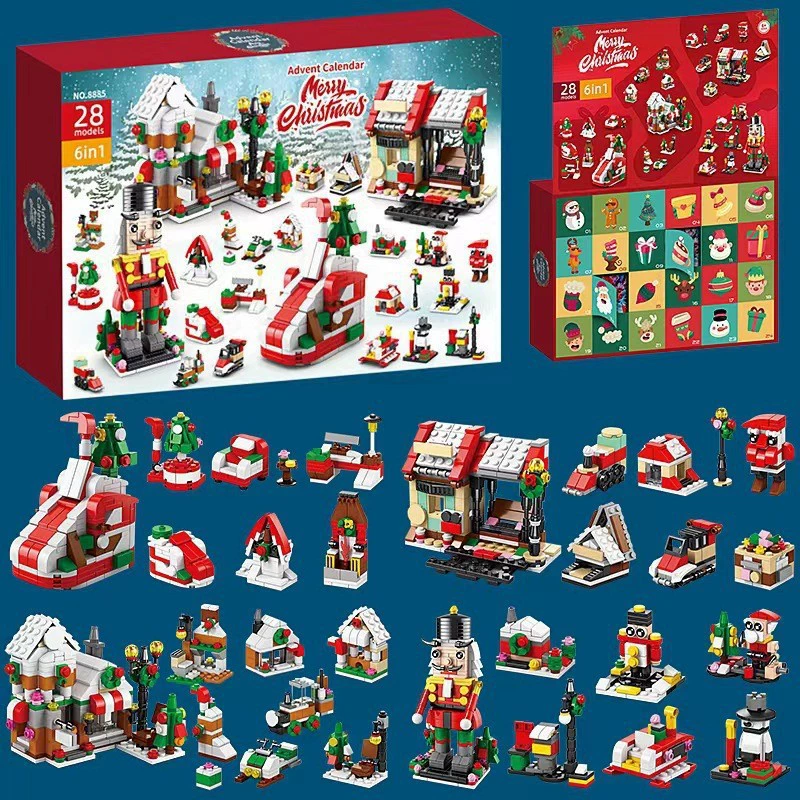 Christmas set, toy, constructor, for import, Birthday gift, small particles
