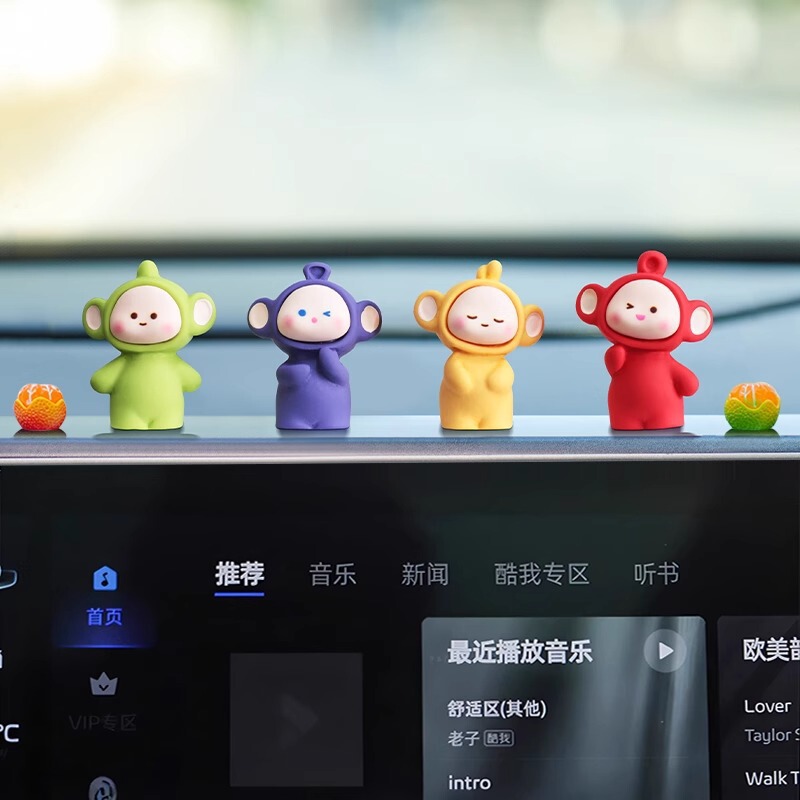 汽车装饰品摆件2025新款有趣可爱天线宝宝公仔车载中控台屏幕解压|undefined