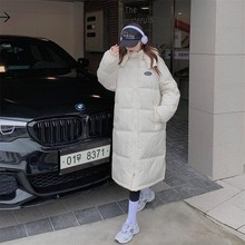 羽绒棉服女中长款过膝2024年新款宽松冬季棉袄女加厚棉衣外套