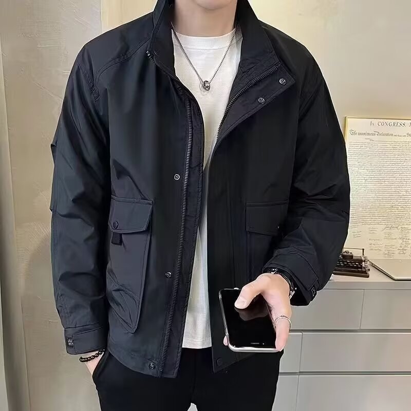 男装2025新款外套男春秋款潮流时尚帅气上衣高端工装青年夹克衣服|undefined