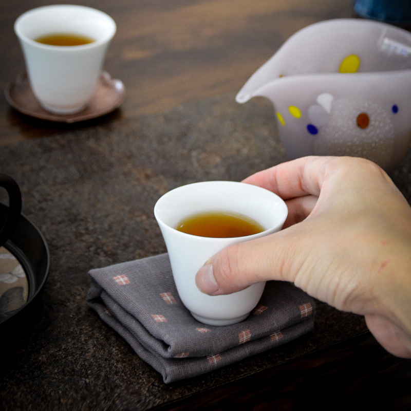綿麻茶巾禅意方眼茶布養壺方巾小茶席吸水茶卓雑巾素雅茶マット茶タオル