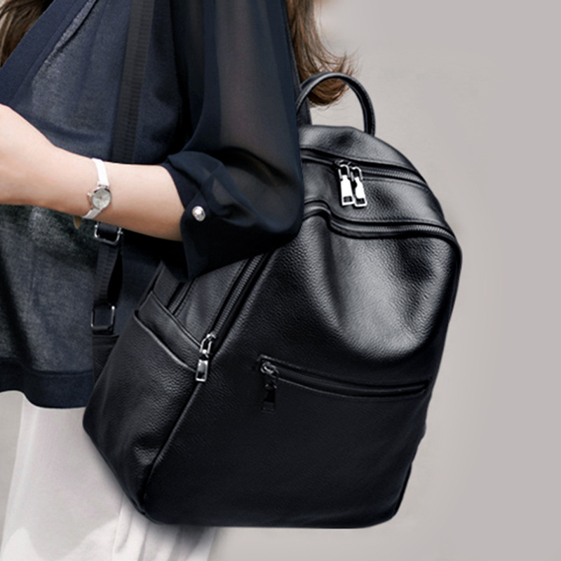 New Genuine Leather Backpack Women's Backpack Large Capacity High-end Women's Bag Fashion Laptop Bag Women's Bag