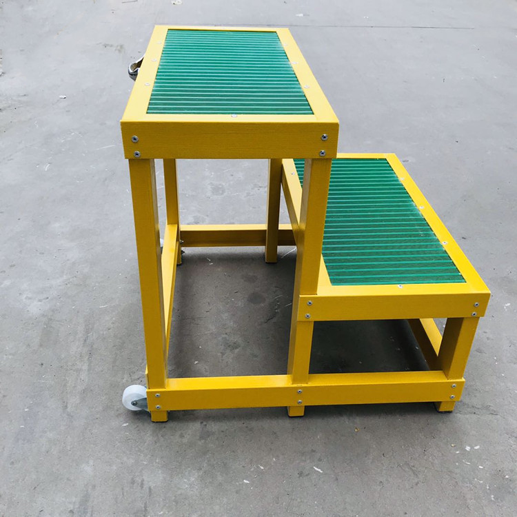 玻璃纤维复合材料绝缘凳 电厂检修绝缘台JYD-80*50*60CM双层凳子