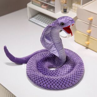 Simulation open mouth cobra doll small snake plush toy boa constrictor doll zodiac snake funny trick gift for men