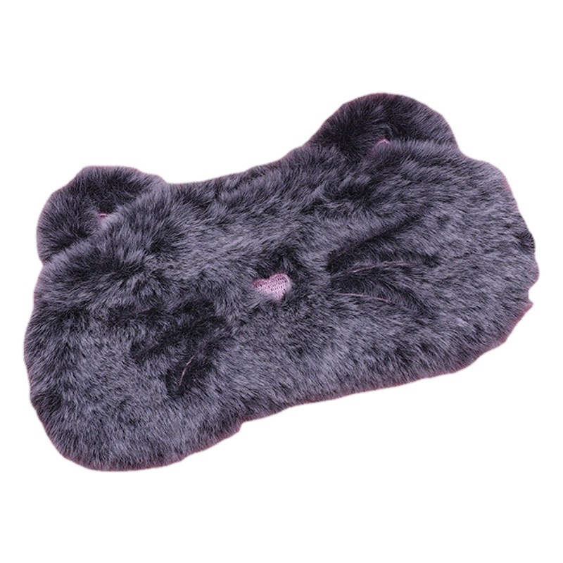 Rosa negro colorido gato felpa máscara de ojo copo de nieve sombreado máscara de ojo colorido gradiente máscara de ojo de dibujos animados