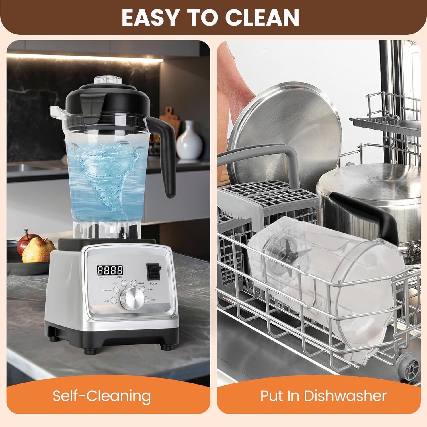 Licuadora Multifuncional de Alta Potencia 3L 110V Molienda de Pared Rota para Cocina image 3