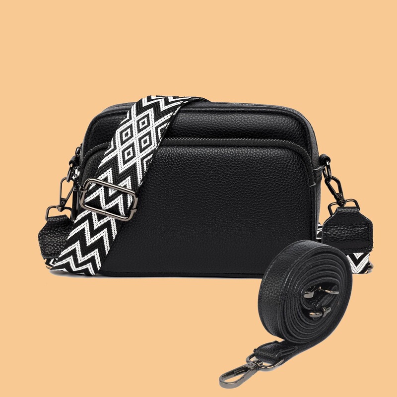 First-Layer Cowhide Women's Bag, Fashionable and Simple, Double Shoulder Strap, Single Shoulder Bag, Genuine Leather Texture, Crossbody Small Square Bag, Export Handbag