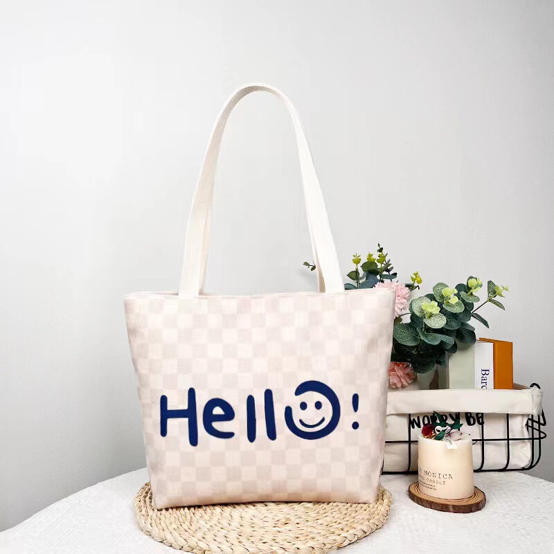 New Style Thickened Canvas Double-sided Printed Spring and Summer All-match Artistic Internet Celebrity Canvas Bag Tote Bag Large Capacity Shoulder Bag