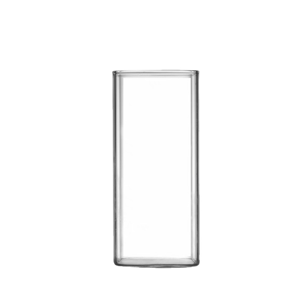 Taza de bebida de té con leche Taza de una sola capa de vidrio transparente de alto borosilicato Taza de agua de vidrio cuadrada Taza de agua de café con leche casera Taza de agua de beber