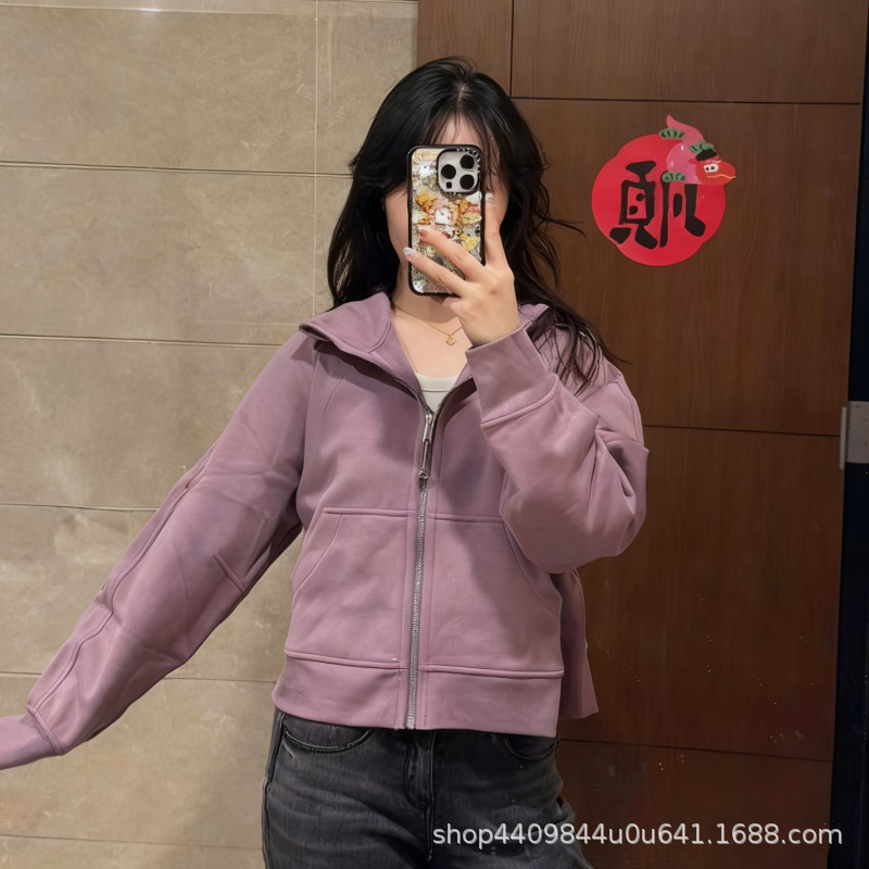 烟雾紫宽松全拉卫衣 / 2码/S