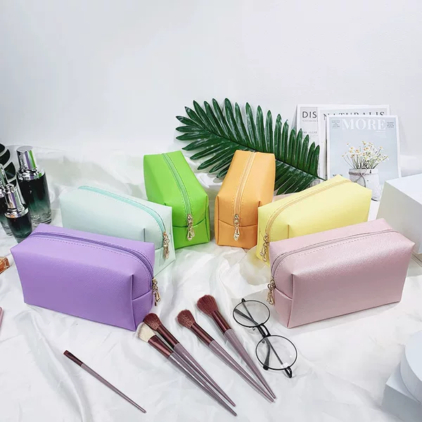 Cross-border New Dopamine Cosmetic Bag Hand-held Large Capacity High-grade Wash Bag Portable High-value Small Square Bag