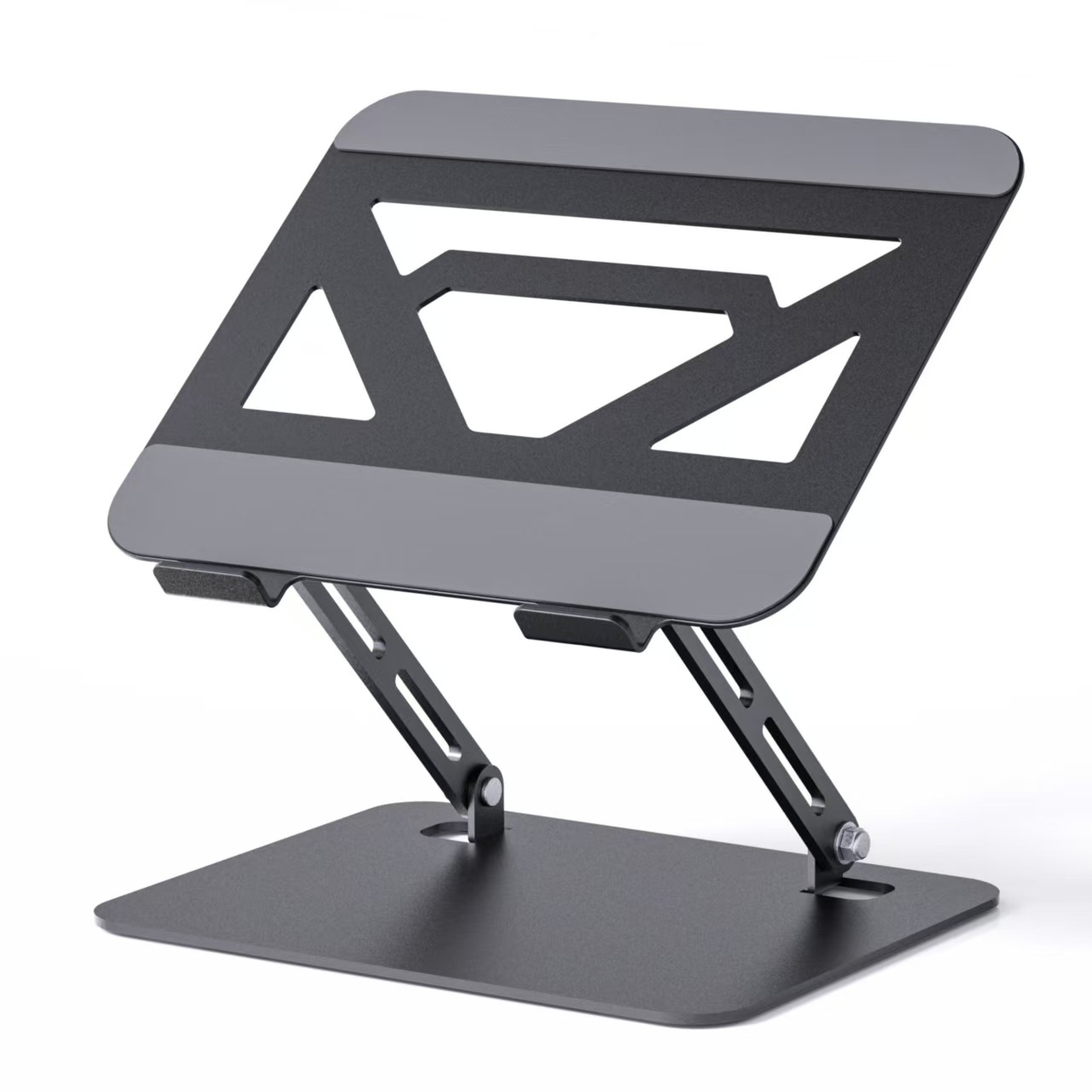 Soporte giratorio de 360 grados para computadora portátil, soporte metálico plegable y ajustable para computadora con función de elevación y refrigeración, venta al por mayor del fabricante