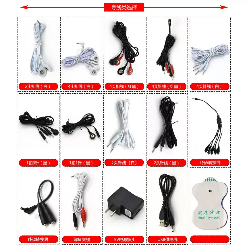 【导电线】情趣用品玩具电击高潮器男用女用自慰器主机电击线配线