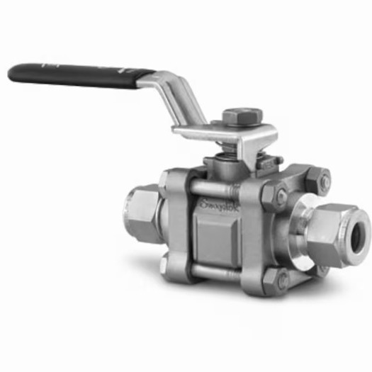 世伟洛克SS-65TS25MM不锈钢3件式60系列球阀25mm卡套管接头PTFE座
