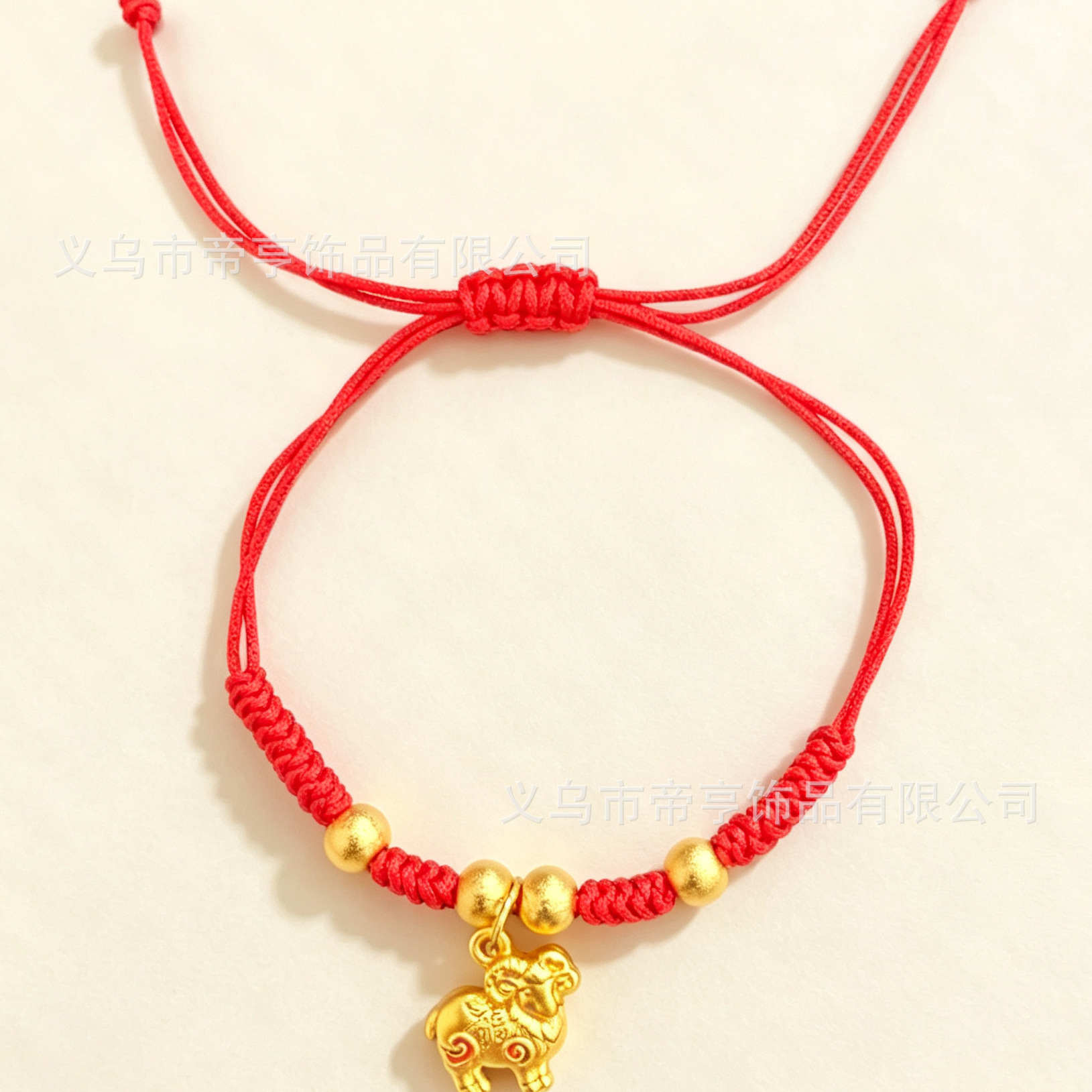 Red String Bracelet for the Year of the Sheep, Handmade Zodiac Sheep Bracelet, Lucky Charm for Those Born in the Year of the Sheep