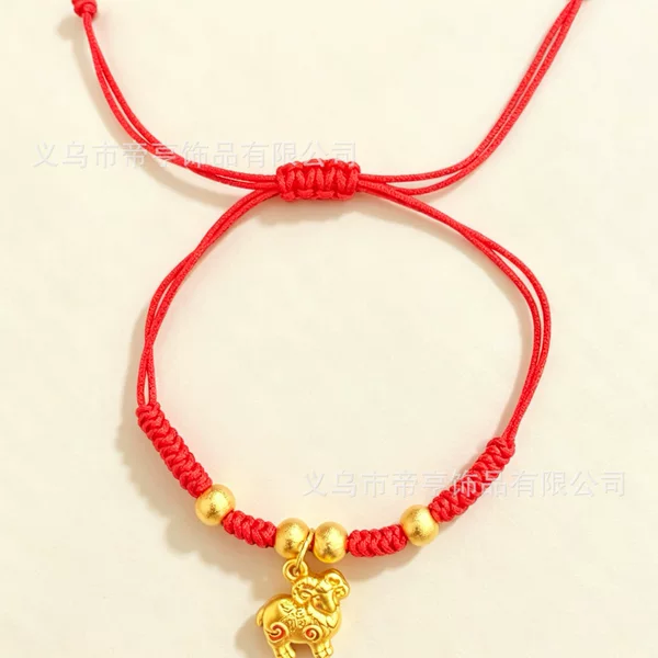 Red String Bracelet for the Year of the Sheep, Handmade Zodiac Sheep Bracelet, Lucky Charm for Those Born in the Year of the Sheep
