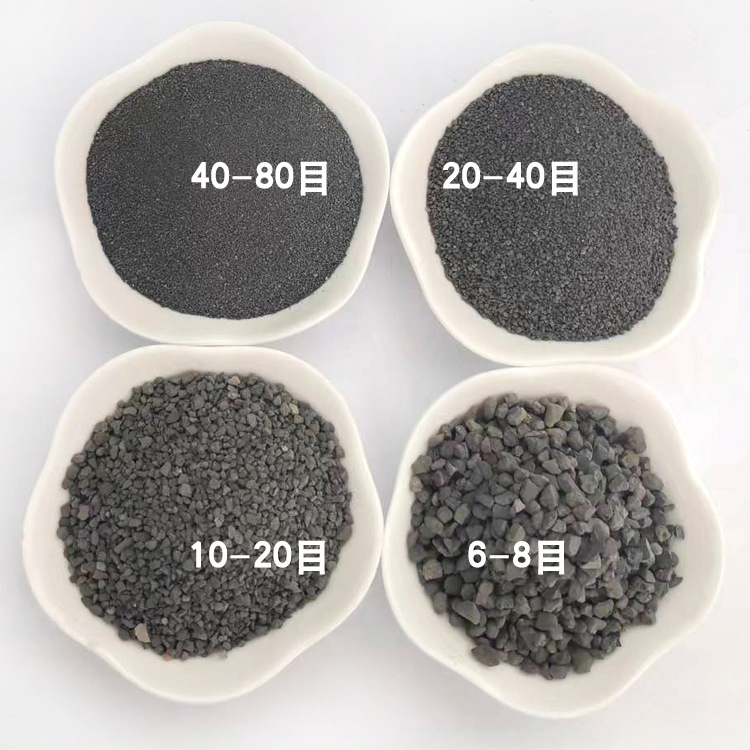 出售金刚砂 喷砂除锈砂 高硬度灰色砂 造景亮黑砂厂家价格