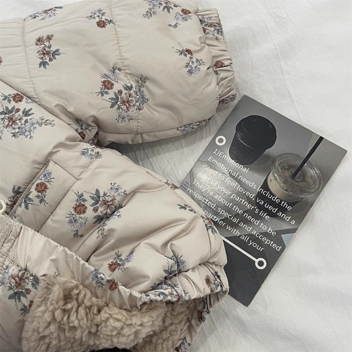 2024儿童棉服冬季韩版新款加绒洋气碎花宝宝外套保暖夹棉加绒棉袄