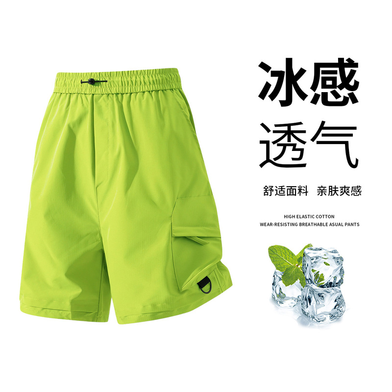 Cross-Border Wholesale New Style Men's Cargo Shorts, Trendy Casual Shorts with Multiple Pockets, Candy Color