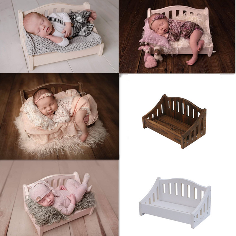 Wooden Newborn Bed Crib Bed Photo Props Baby Photography Props Newborn Props New Foreign Trade Products
