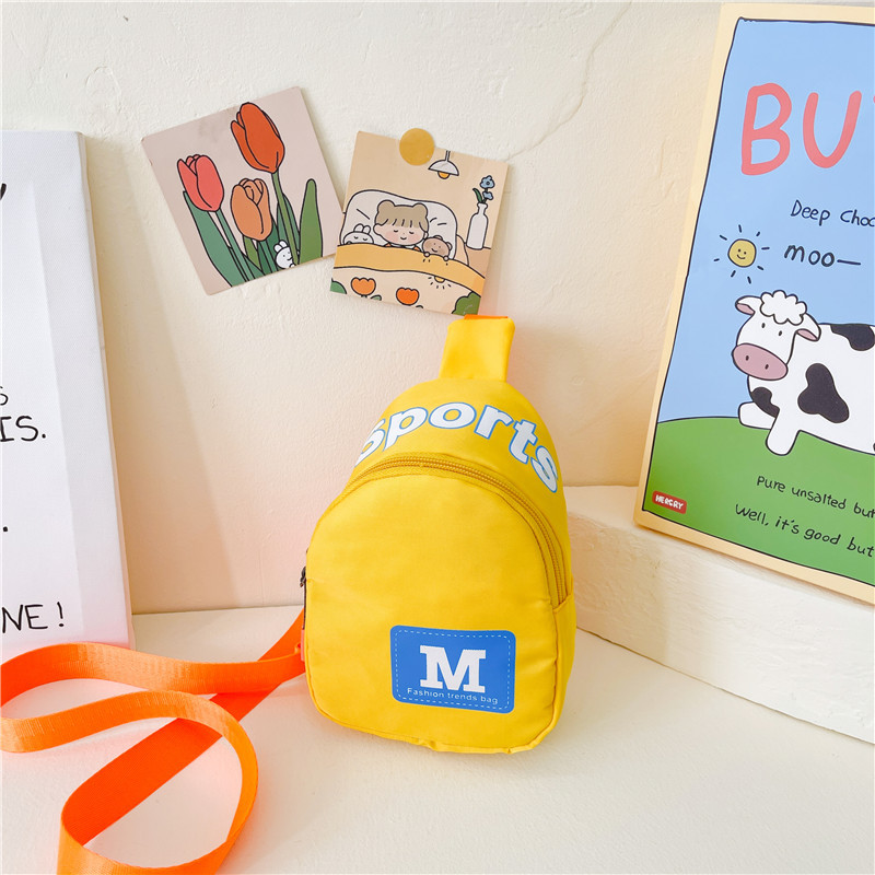 Moda para niños pequeño bolso de pecho de moda chico fresco carta bolso de hombro personalizado bebé monedero chica salida bolsa de mensajero