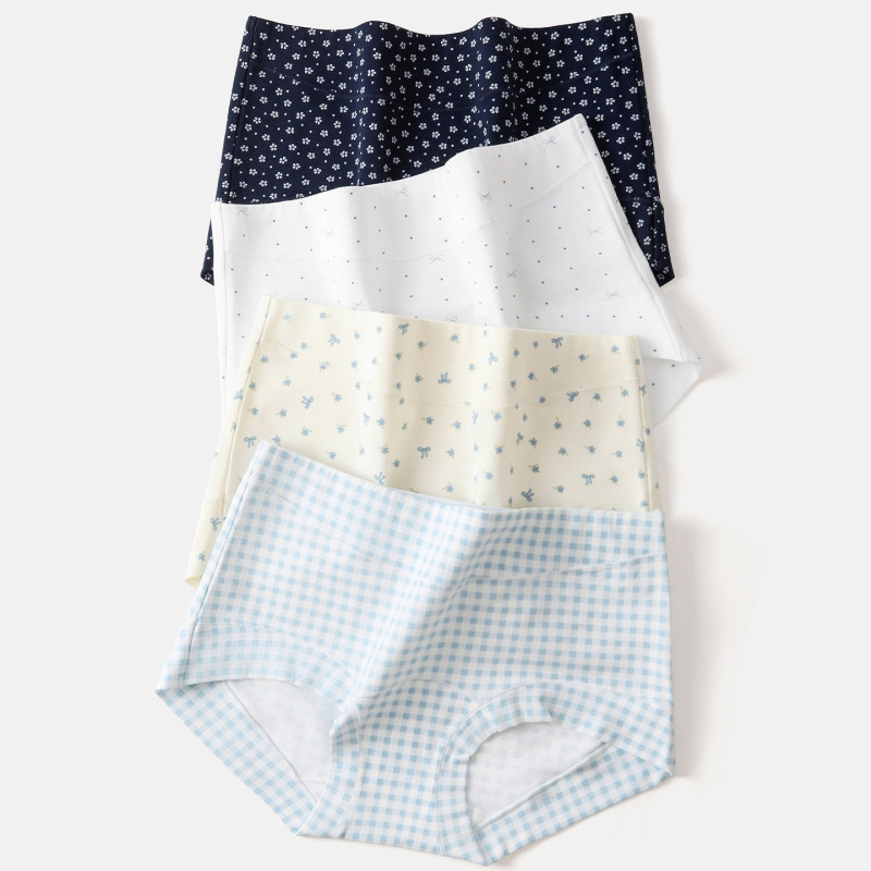 New Type A-Grade Baby Cotton Women's Underwear, Pure Cotton 10A, Antibacterial, Extended Crotch, Printed, Cute and Sweet, Boxer Briefs