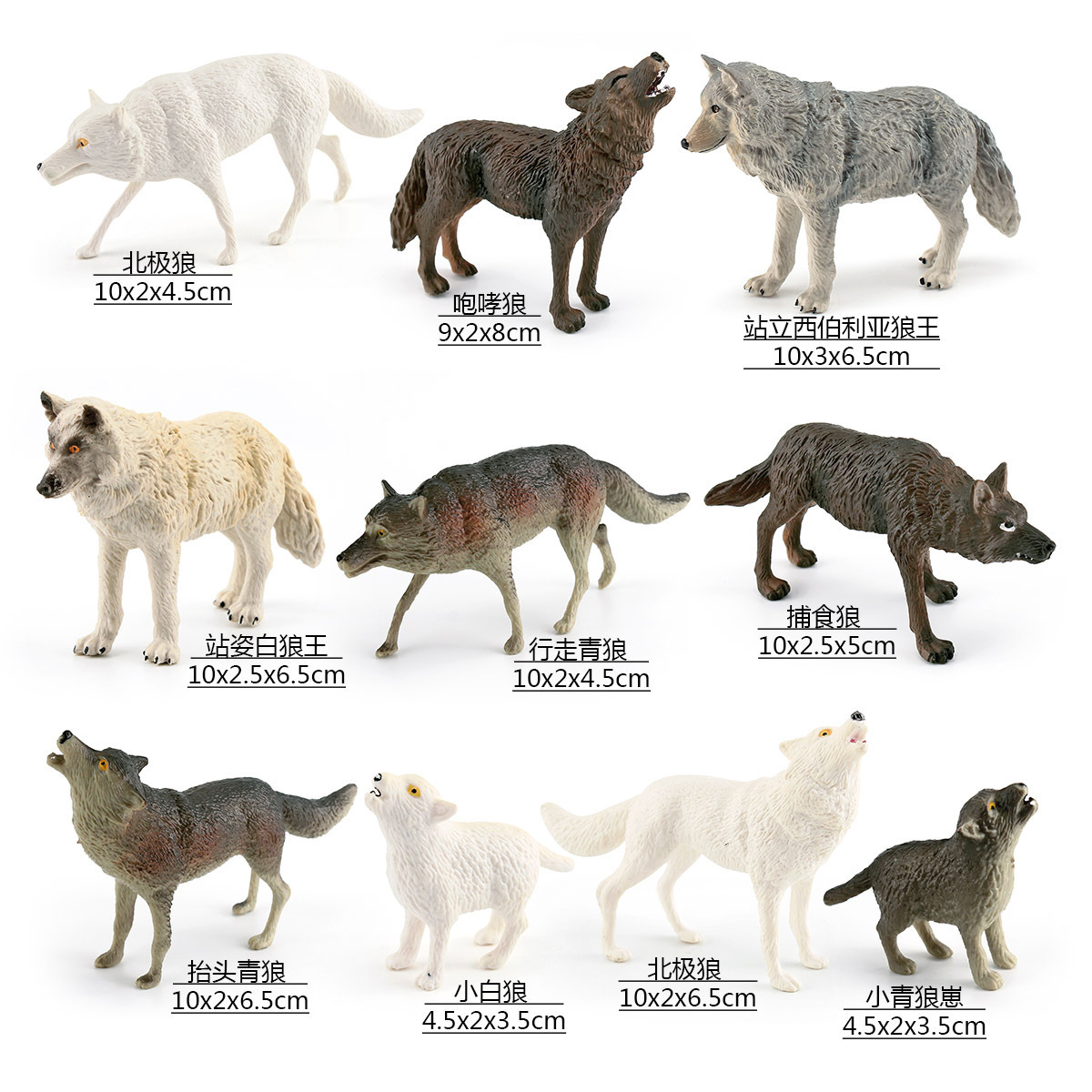 Transfronterizo simulación bosque animal Lobo modelo lobo siberiano Rey Lobo Ártico Lobo Blanco Lobo escritorio decoración juguete