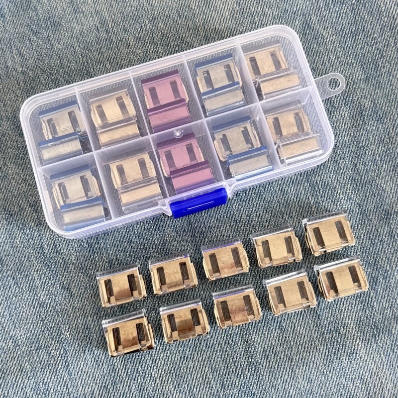 Artezo anti-trapeador de pantalones, botones invisibles largos y cortos, ajuste de perneras del pantalón sin costura, hebilla de borde, clip de fijación de cierre