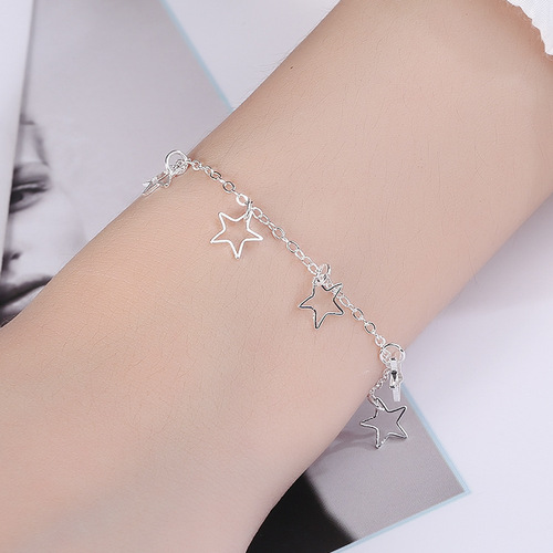 Stylish Hand Jewelry Heart-Shaped Bracelet, European & American Style, Single-Layer Peach Blossom Mini Heart Anklet—Wholesale from Taobao Manufacturer Sources