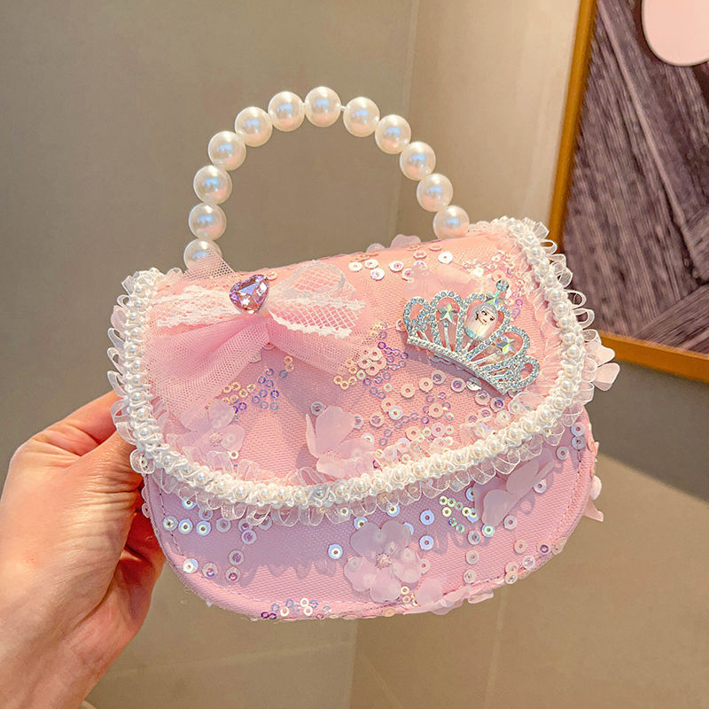 1 de junio regalo de la princesa de Estonia bolsos de hombro bolsos de niños lindos bolsos de hombro de moda bolsos de perlas para niñas