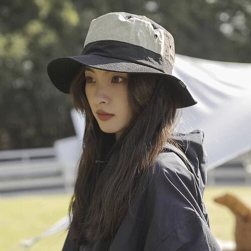 Japanese-style bucket hat for women, summer outdoor travel and hiking hat, thin model, unisex sun protection, quick-drying bucket hat for travel