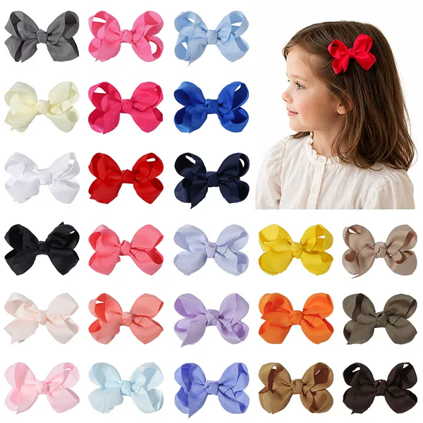 Cross-border explosions multi-color optional polyester rib with bow bubble flower children's hairpin hot sale foreign trade jewelry