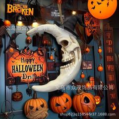 クロスボーダー新しいハロウィンスカル樹脂カボチャムーンウィザードギフトパーソナライズされた装飾品ホームアクセサリー装飾品