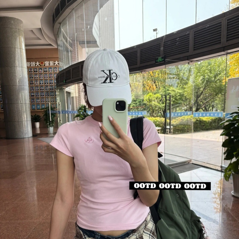 新款经典牛仔款字母ck帽子刺绣男女显脸小季遮阳可调节弯檐棒球帽|undefined